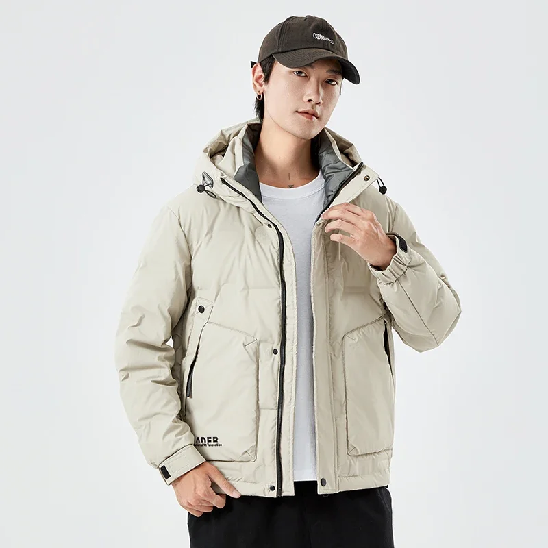 Autumn Winter Men Outwear Tops Male Duck Down Jacket Padded Waterproof Breathable New Warm Hooded Cardigan Oversize Causal Coats