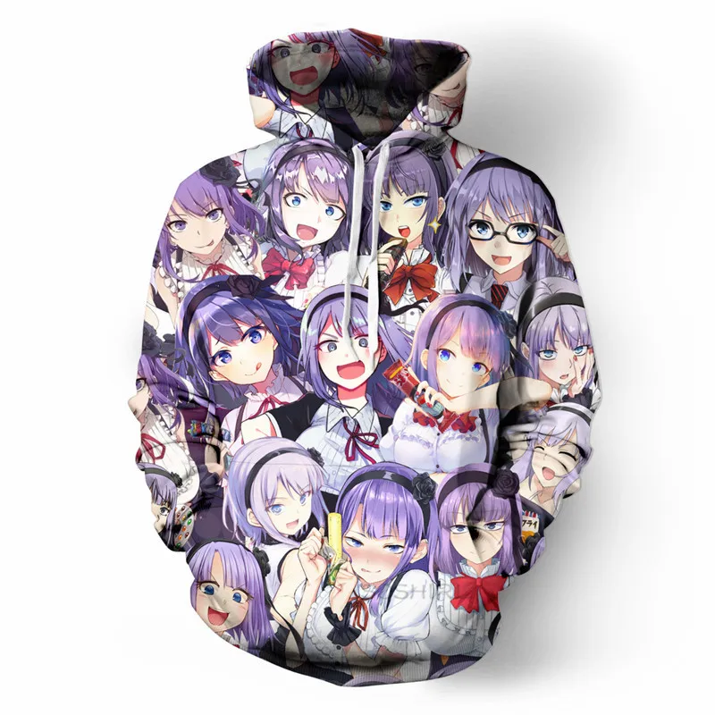 

SOSHIRL Funny Pastry Company Hoodies Hipster Anime Sexy Purple Girls Hoody Kawaii Hotaru Unisex Winter Pullovers Dagashi Kashi