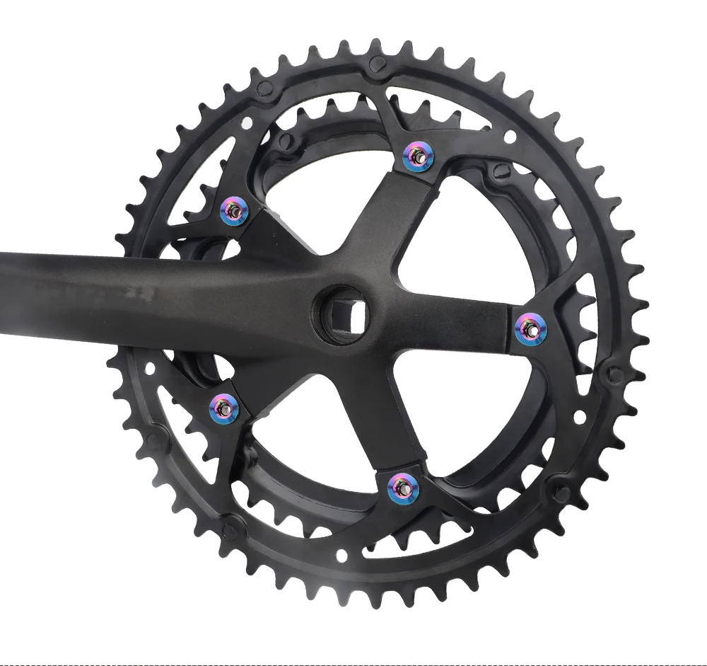 Deemount M8 Gewindeschrauben für Einzel-, Doppel- und Dreifach-Fahrrad-Kettenblatt, 6,5/8,5 mm Höhe, MTB-Straßenkurbelgarnitur-Befestigungsmuttern – Detail 12