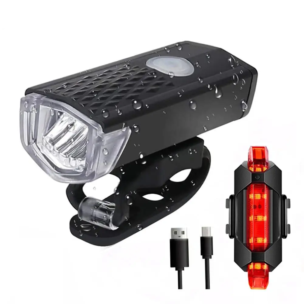 

Bike Lights Front And Back Headlamp Flashlight Usb Rechargeable Waterproof Headlight Road Mtb Bicycle Accessories Safety
