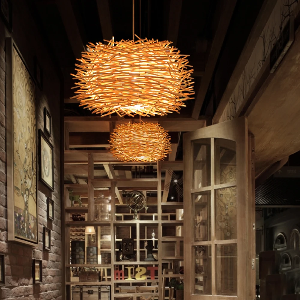 

Handmade Willow Vine Lamp Covers For Pendant Fixtures Art Suspension Ceiling Light New Product 30CM/40CM