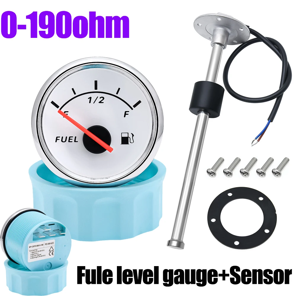 FuelLevelGaugeMeter0190OhmwithRedBacklight932V100500mm