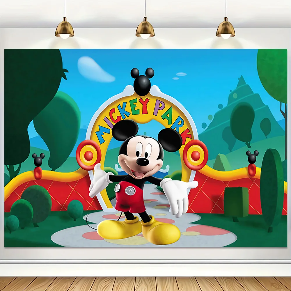 Fondos de vinilo de Mickey Mouse y sus amigos Clubhouse decoración de  fiesta de cumpleaños para niños fondo de fotografía pancarta para Baby  Shower - AliExpress 15, image size:1000x1000