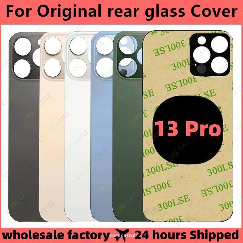 

For iPhone 13 Pro Back Glass Panel Battery Cover Replacement Parts High quality Big Hole Camera Rear Door Housing Case Bezel