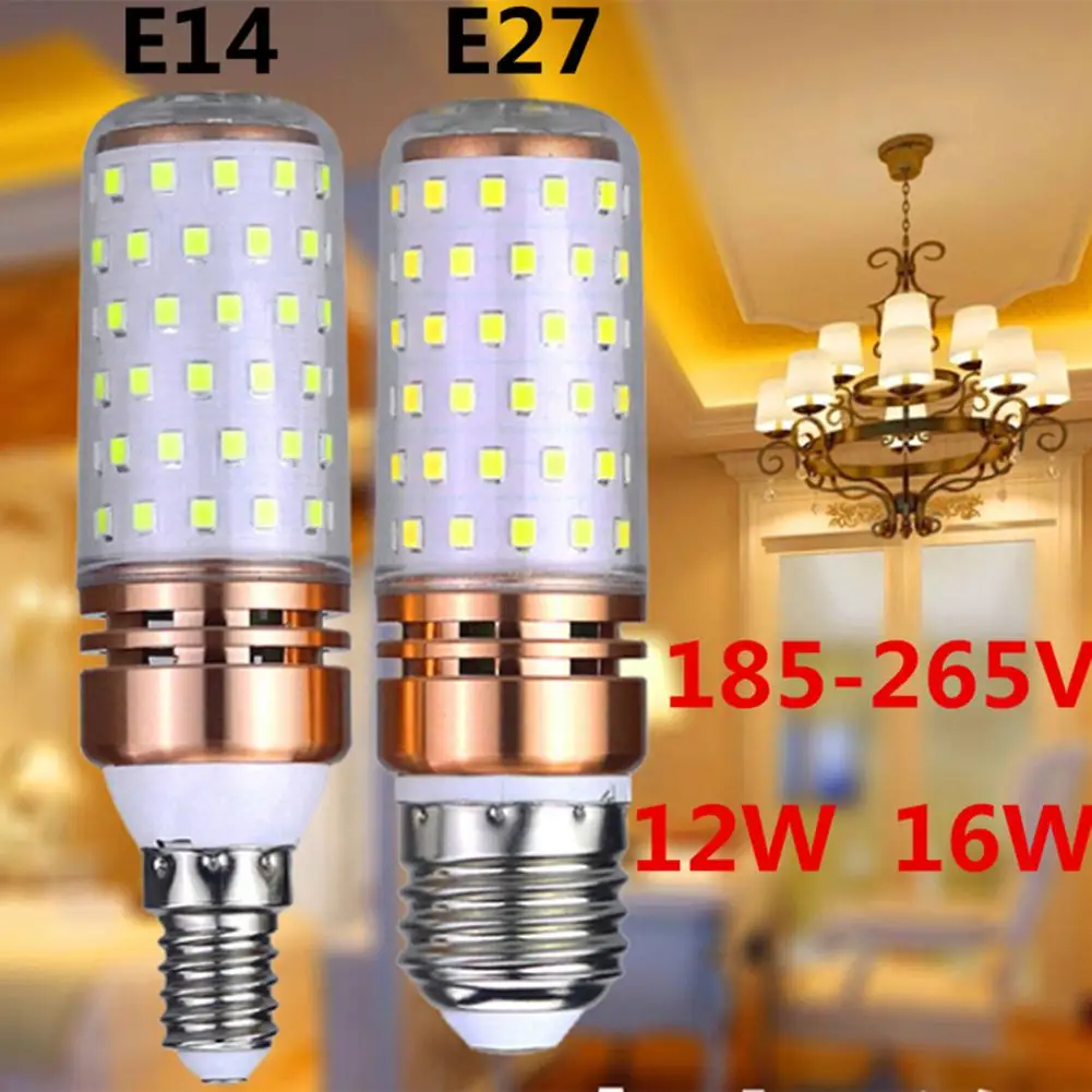 

New 185-265V Light Head Strong LED Bulb Tri Color Dimming Small Screw Mouth Corn Lamp Candle Bubble Household Energy Saving Lamp