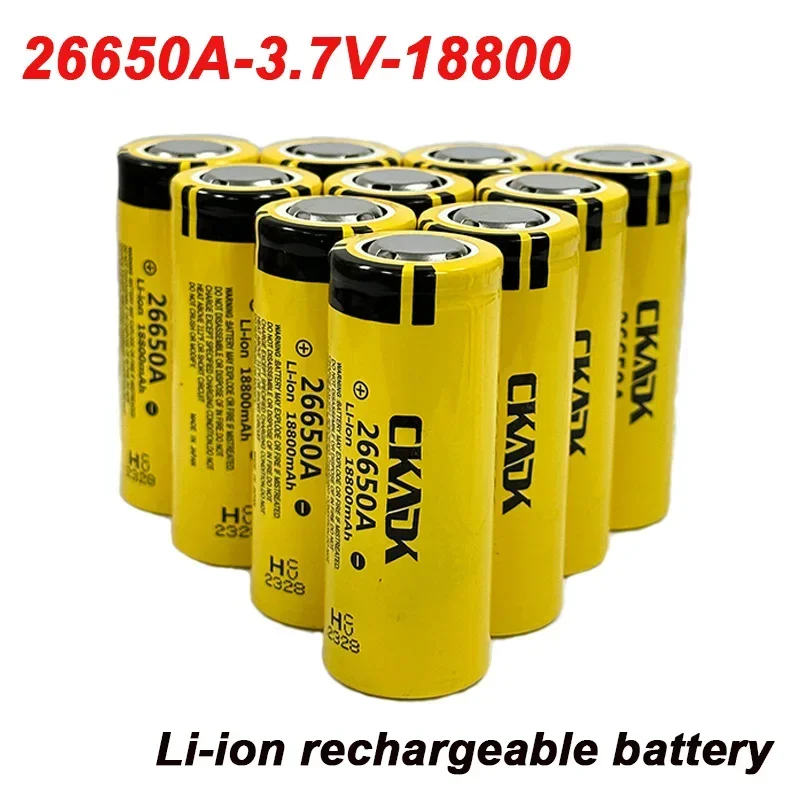 

2023Original new 26650A battery 18800Mah 3.7V 20A lithium-ion rechargeable battery suitable for 26650 LED flashlights and camera