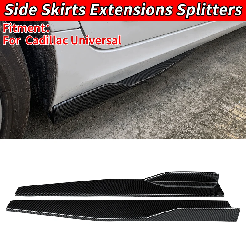 

Car Universal Side Skirt For Cadillac Series XTS XT5 ATS CT6 CT4 Bumper Diffuser Spoiler Aprons Wings 75cm Accessory Protection