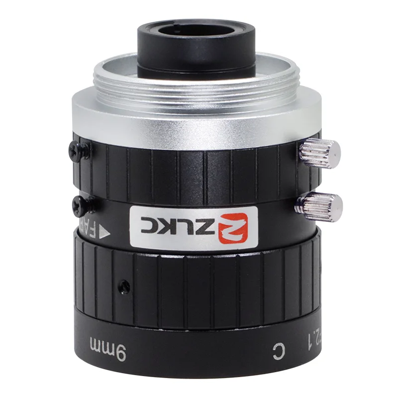 ZLKC 9mm 고정 초점 렌즈 2/3인치 카메라 C-마운트 8MP 머신 비전 저왜곡 렌즈 F2.1-16 수동 아이리스 LM0920MP8