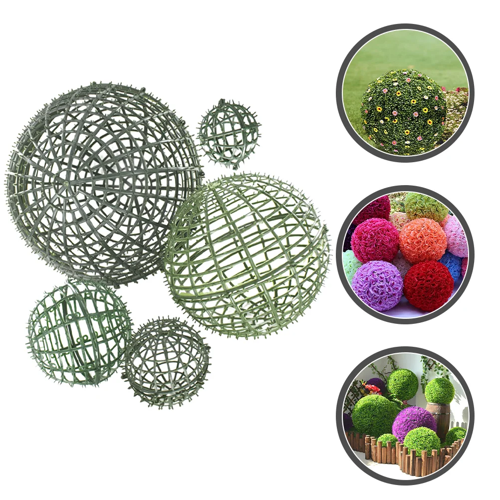 

Artificial Flower Plant Topiary Ball Support Plastic Plant Rack Faux Grass Ball Frame Rack Decorative