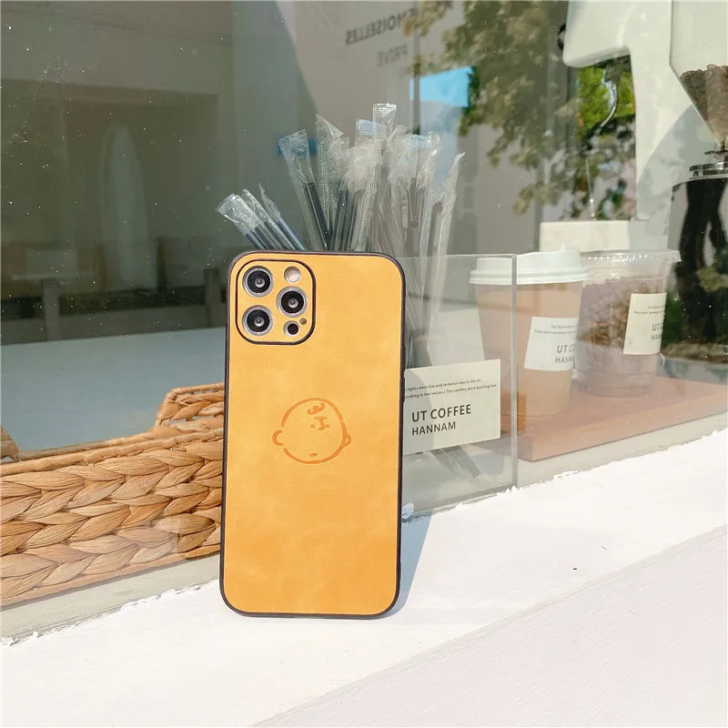 thumbnail image 1 of Funda de teléfono con relieve de Snoopy Charlie Brown para iPhone 11 12 13 14 15 16 Pro Max Plus para iPhone 16pro/15pro/14pro Funda de cuero, 1 of 4