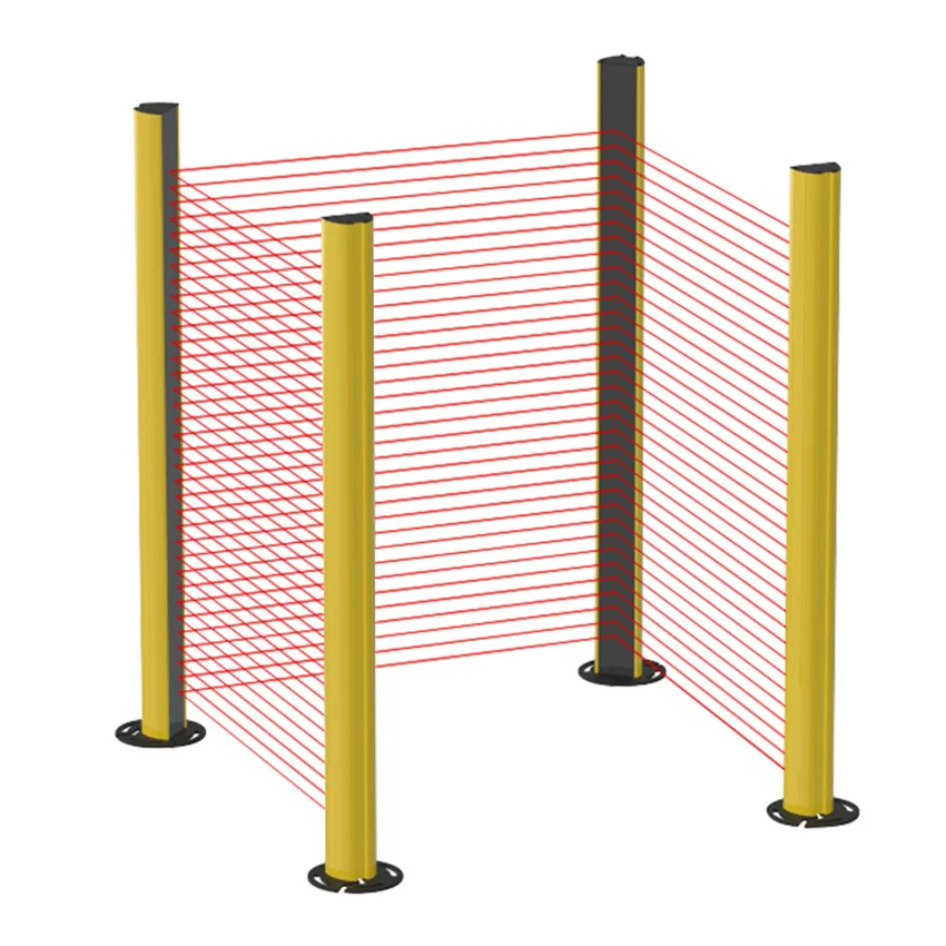 

Type 4 Multi Side Protection Mirror Reflection Light Curtain Sensor Manipulator Array Safety Light Curtain