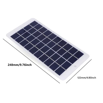 10W 5V USB Solar Panel Charger 900MA Outdoor Camping Portable Solar System For Low Power Mobile Phone Power Bank Solar Cells 6