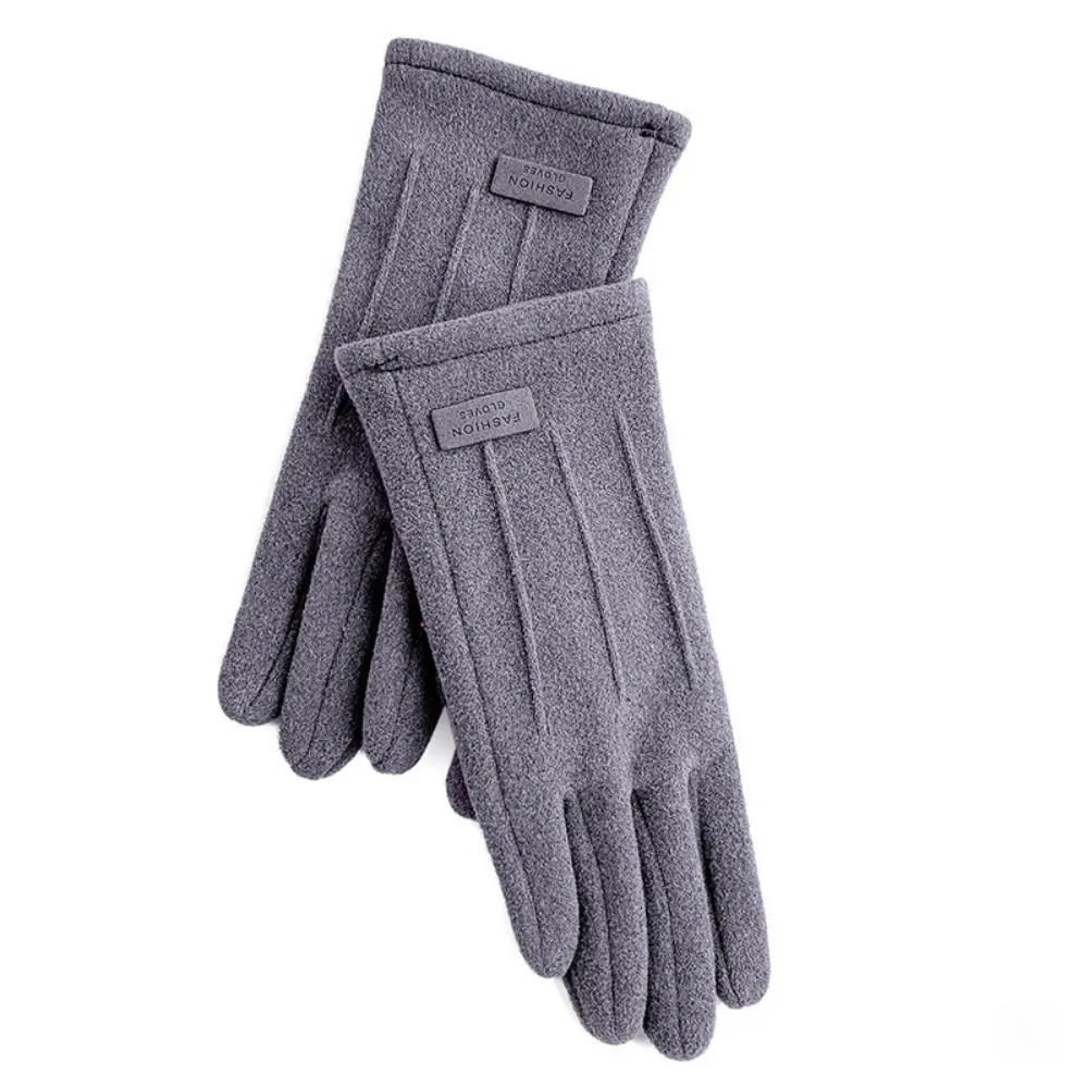 

Double Sided Plush Finger Gloves Touchable Screen Plush Touch Screen Gloves Windproof Cold Prevention Warm Gloves