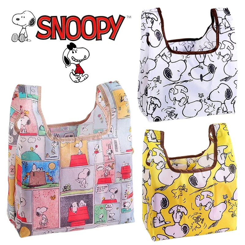 Snoopy Sacos De Compras Mulheres Moda Dobrável Sacola Eco Mercearia Dobrável Grande Capacidade Bolsas Reutilizáveis Bolsas Portáteis Novo