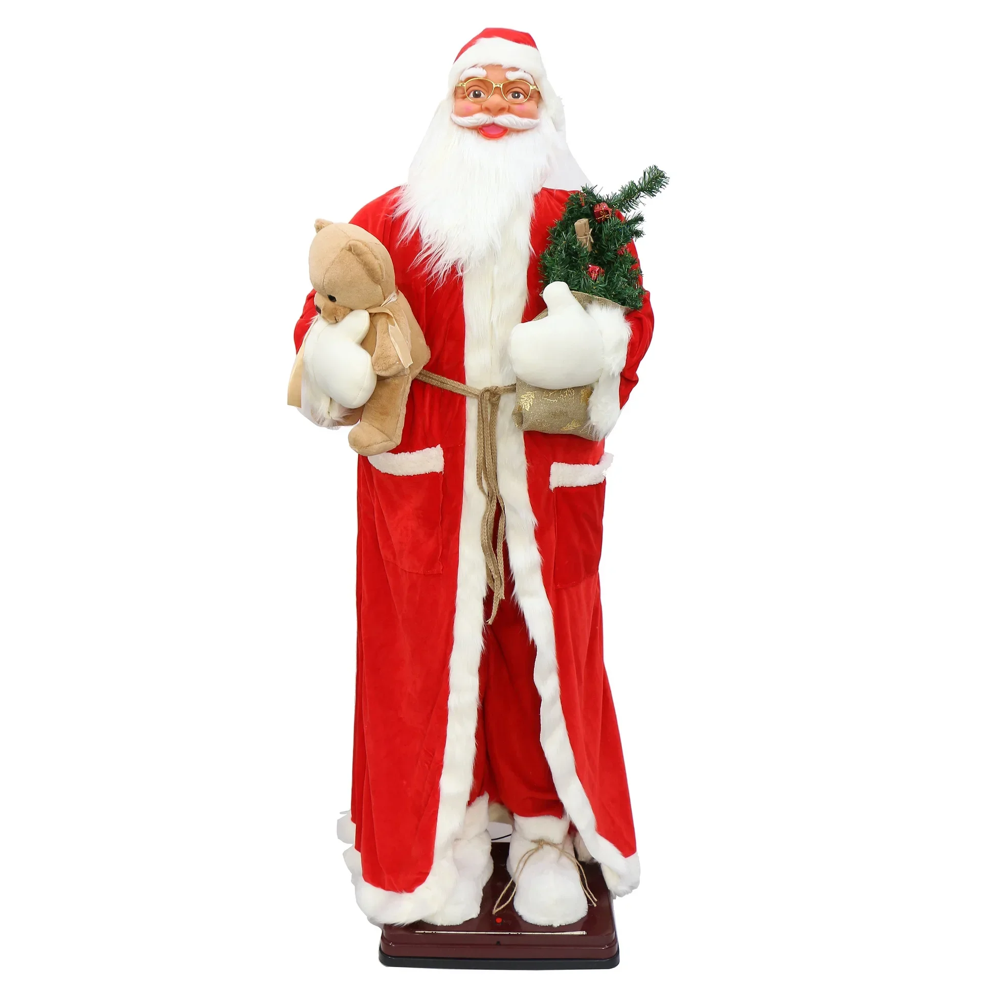 Dr. Seuss Grinch animé de 6 pieds en costume de Père Noël | Home Depot Canada