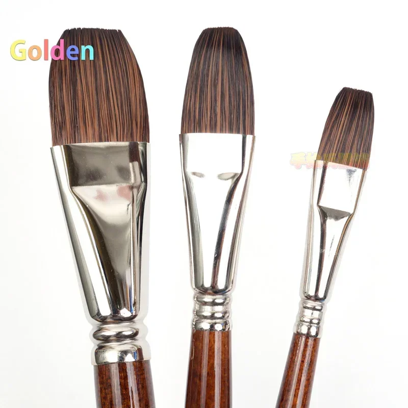 Escoda 다목적 1543 플랫 헤드 수채화 브러시, 인공 세이블 헤어, 색 혼합, 음영 및 넓은 영역 커버용