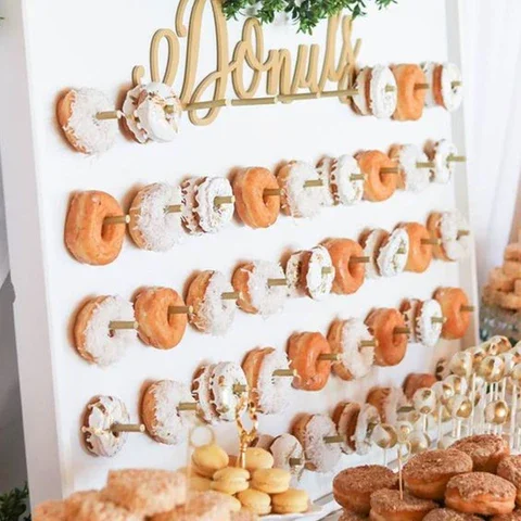 

Donuts Party Stands Board Wall Wooden Doughnuts Stands Wedding Birthday Party Donut Bar Holder Dessert Bar Stand Wedding Decor