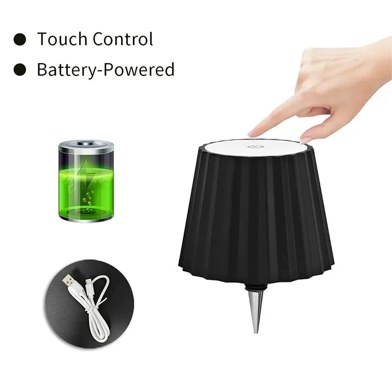 Wireless Bottle Table Lamp Touch Control of 3 Colors and Stepless Dimming Night Lamp Suitable for Bar Wine Bottles Desk Lights 5