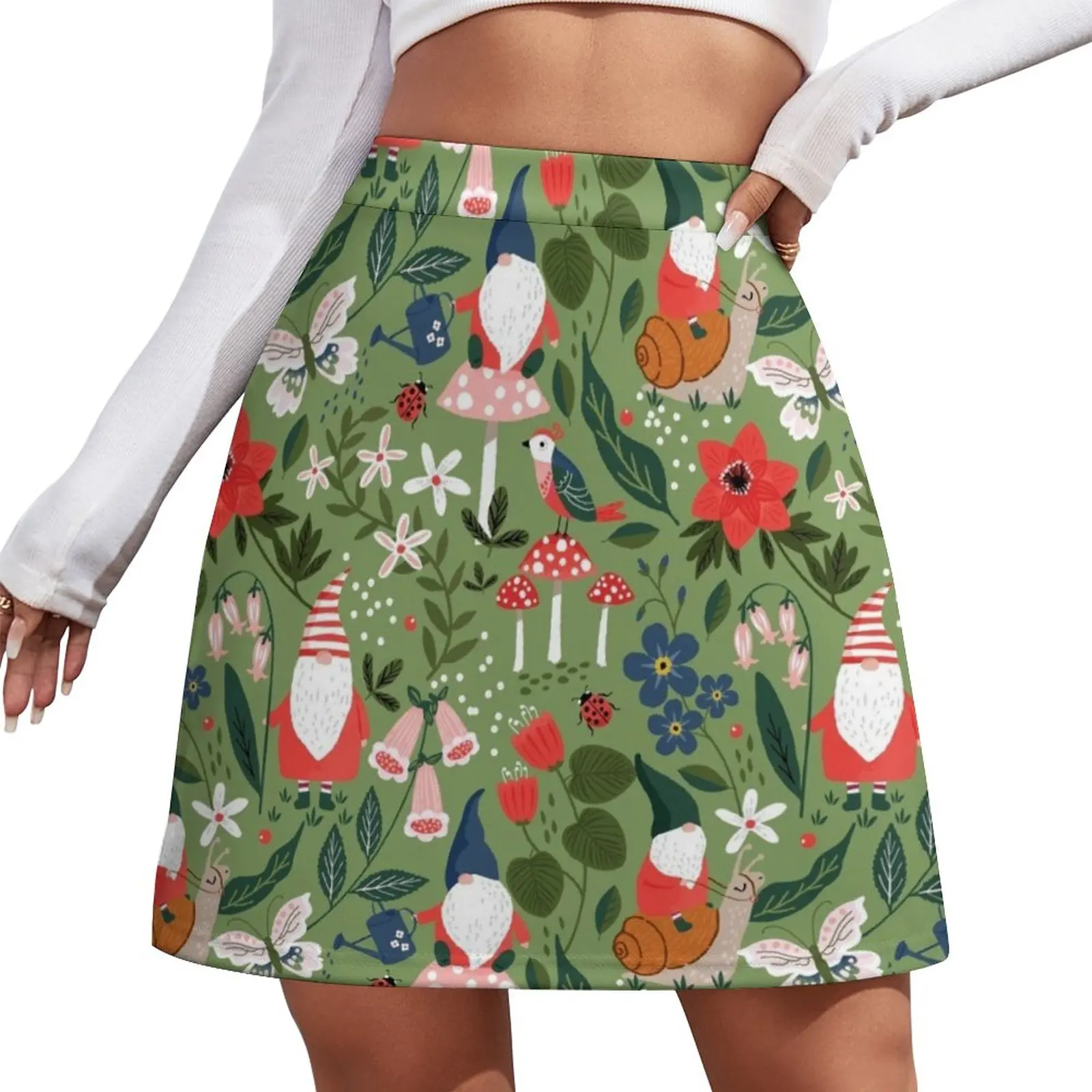 

Причудливая садовая мини-юбка в виде гнома, улитки, Женская юбка для косплея