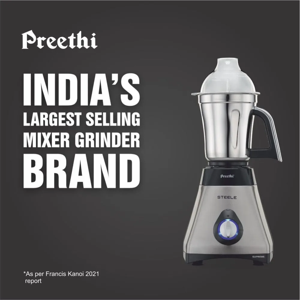 Mixer Grinder, 13 x 8.6 x 12.5 inches, Black, Silver 2
