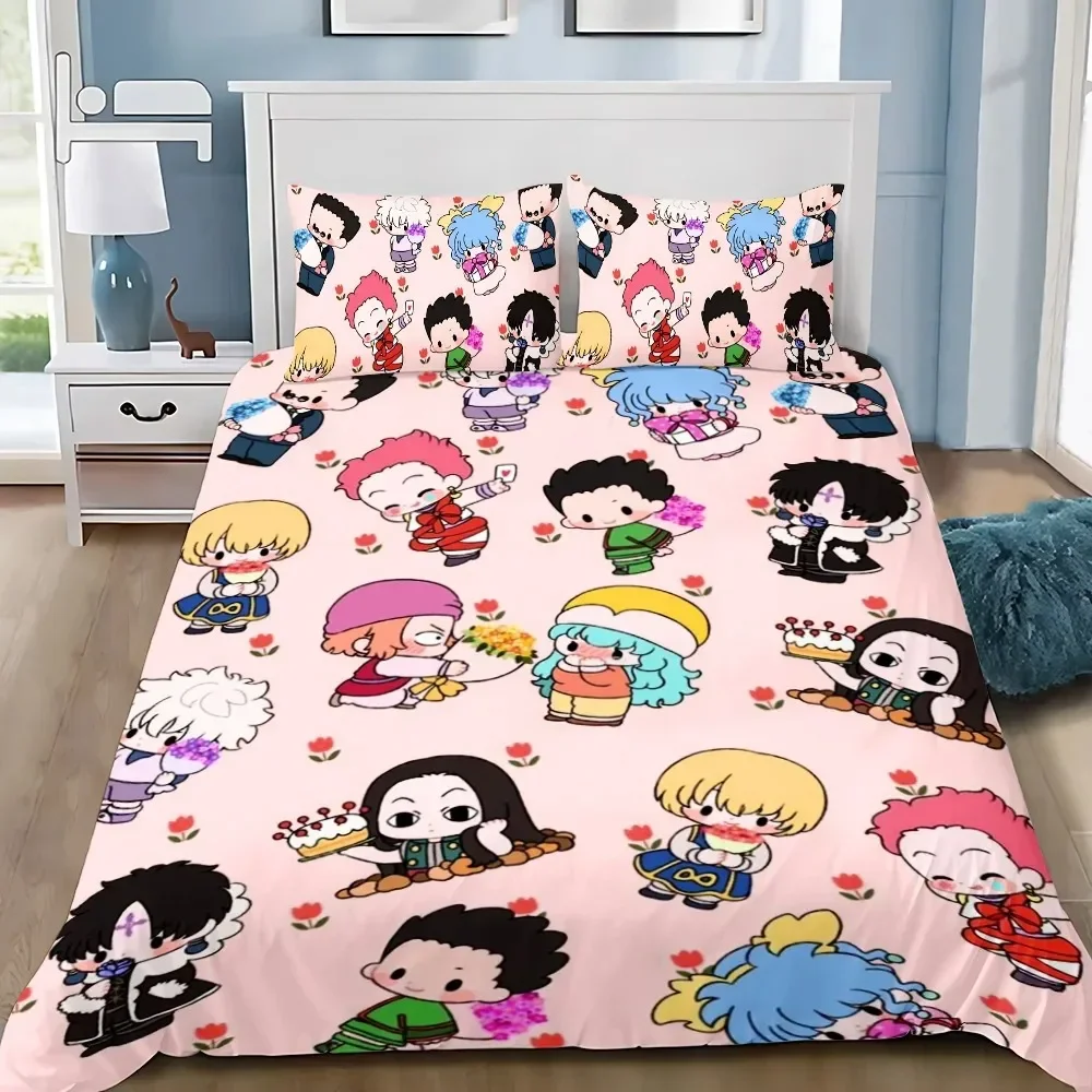 Cartoon Football Duvet Cover Hunter X Hunter Pillowcase Bedding Set Adult Boys Girls Bedroom Decoration Single Double Size
