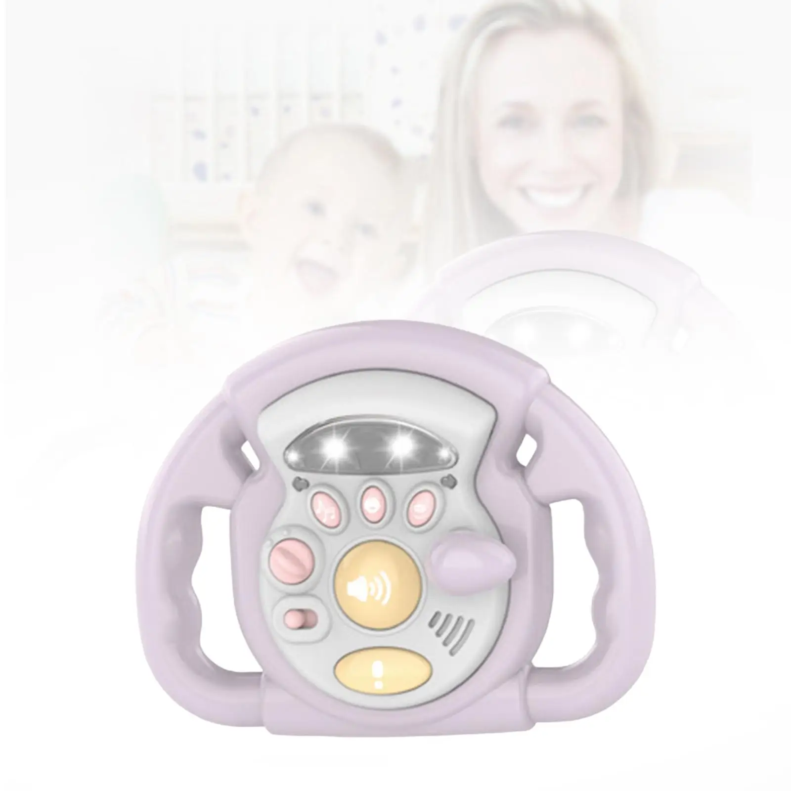 Simulation Copilots Steering Wheel Toys Songs and Lights for Interactive Toy