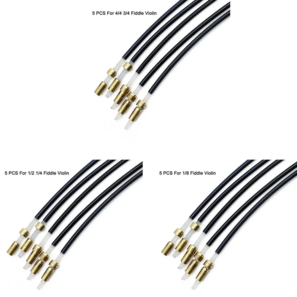 Plastic violin ornament Violin Tail Rope 5pcs For 3/4-4/4 1/2 1/4 1/8 Nylon Violin Accessories Rope Musical Instruments