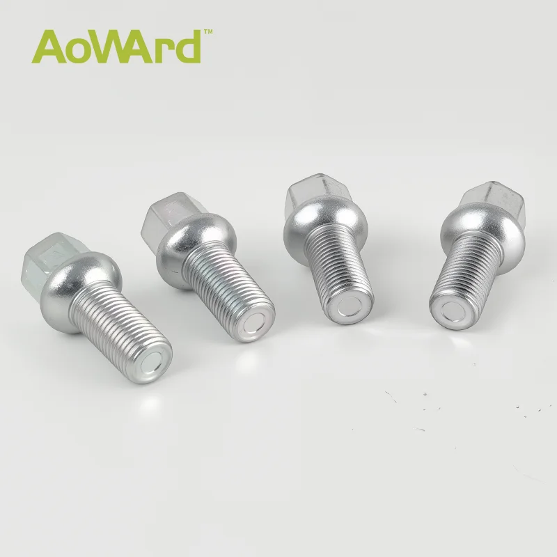 4 PCS Car Wheel Bolts WHT002437 Silver Steel Nuts Tools For VolkswagenCC 2009- Jetta Audi A5 A6 A8 Accessories Truck Parts