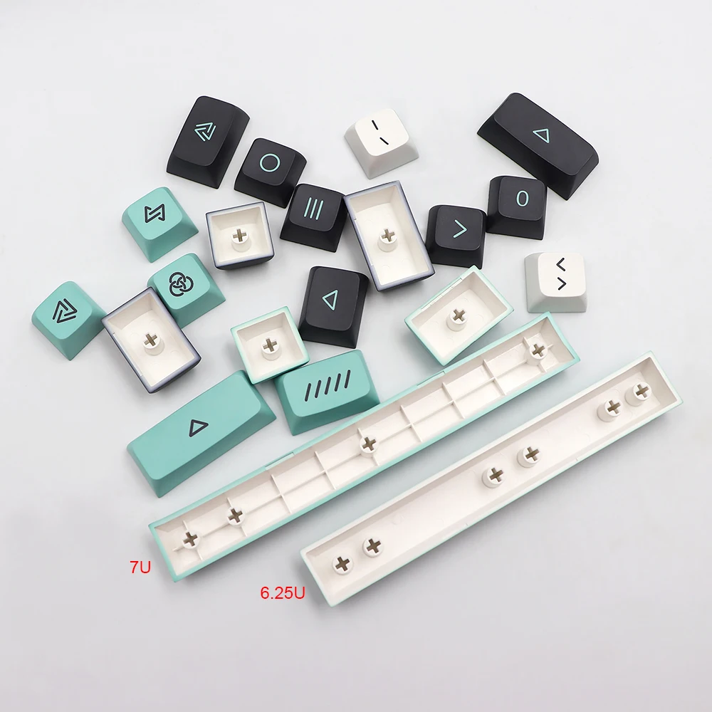 Pbt Xda Geoma Keycap Teclado Mecânico 7u Split Barra de Espaço Chave 129 Gk60 Rk61 64 Gk61 68 75 84 980 104 - Imagem 5