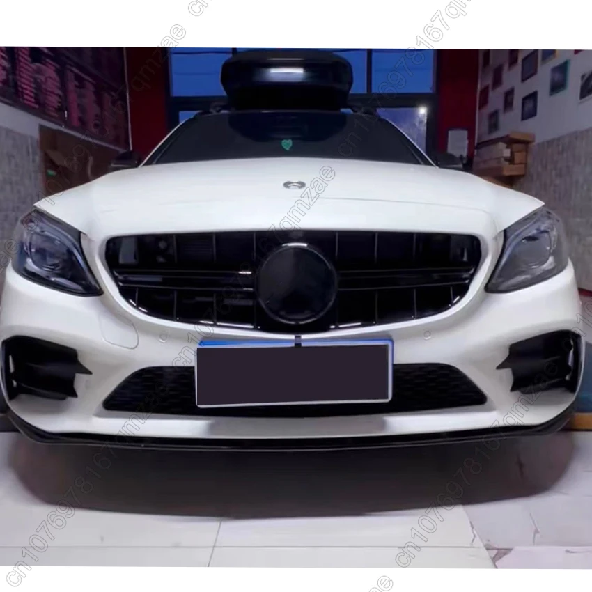 교체 부품 C63S 스타일 앞 범퍼 그릴 메르세데스 C 클래스 W205 C180 C200 C250 C300 C350 C43 2014-2018 튜닝