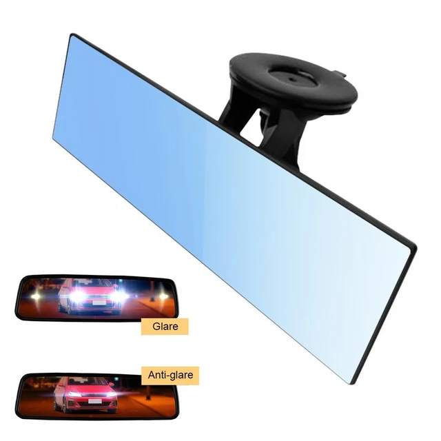 Car Rearview Mirror Clip-on Wide Angle Rear View Suction Cup Mirror Car  Interior Anti-glare Curved Rearview Auxiliary Mirror - AliExpress