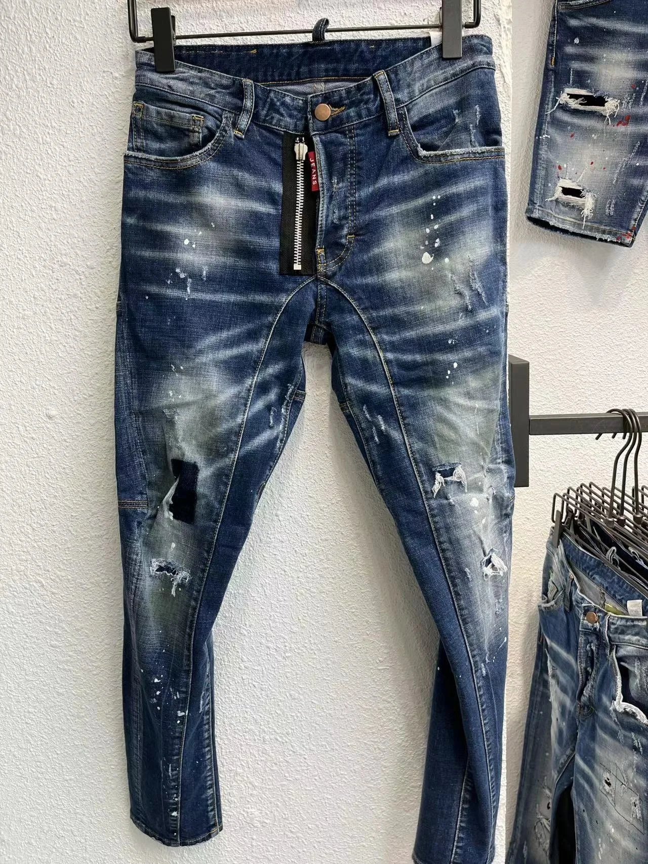 

Fashion zc9627 Men's Jeans 2022 Runway Luxury European Design party style Men's Clothing