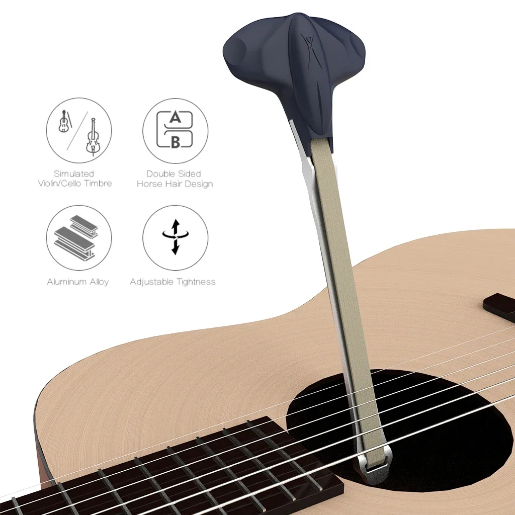 

Creative Youlian Guitar Bow G-Bow For Acoustic Guitar Bass Banjo ETC Anodized-Aluminum Body Two Thickness Picks Horsehair YGB-06