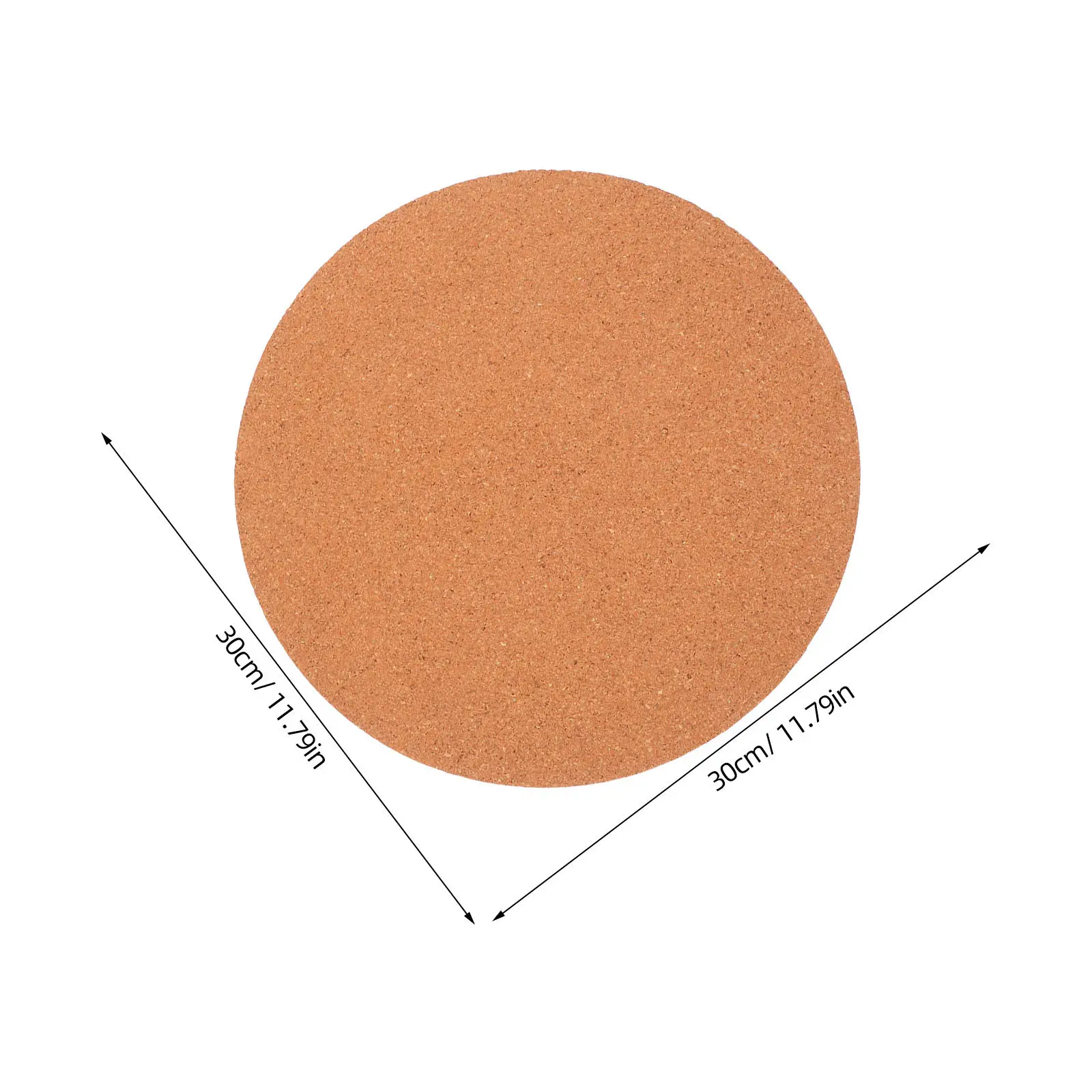 30Cm 라운드 코르크 보드 6Mm 두께의 천연 연목 질감 미끄럼 방지 조용한 절연 벽 핀 보드 사무실 홈 사진 메모용