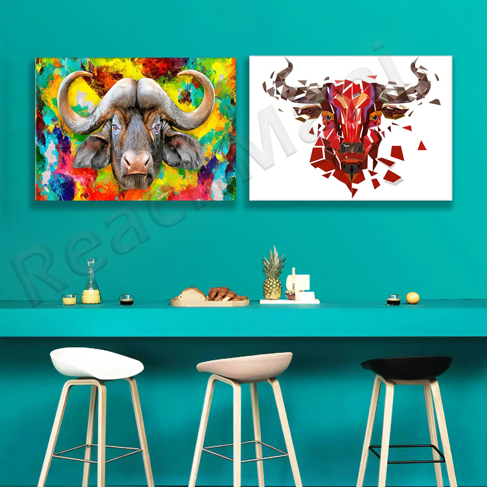 Buffalo Bison Print Wall Art Canvas Print Picture Home Decor coolgiftpoint