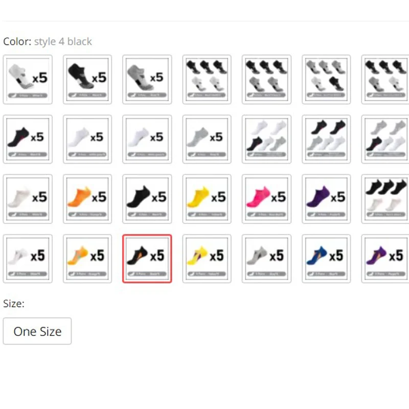 Chaussettes de sport en coton pour hommes, 5 paires/lot, haute qualité, cheville, respirantes, douces et confortables, courtes, à la mode, quatre saisons, 4 Styles_voghion.com