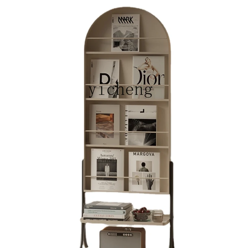 

Zk Nordic Style Creative Storage Rack Removable with Full-Length Mirror Storage Multifunctional the Newspaper Stand