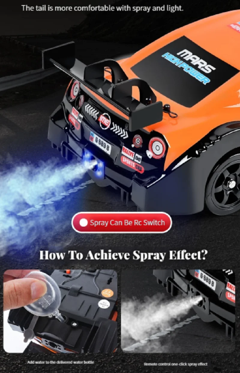 AE86 1: 16 Racing Drift CAR with Remote Control Toys RC Car Drift High-Speed Race Spray 4WD 2.4G Electric Sports Vehicle Gifts 6