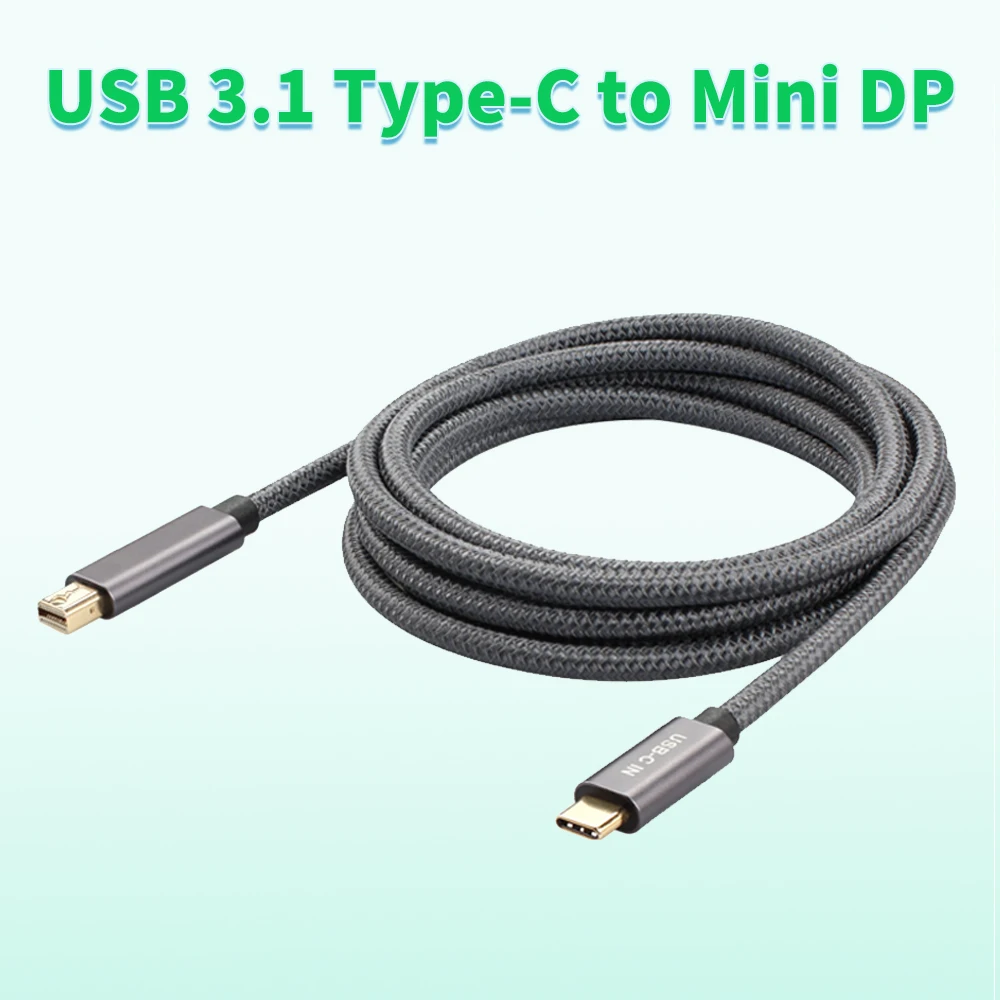 Cavo Da Usb C A Mini Displayport Da 6 Piedi Convertitore Adattatore Da Usb 3.1 Da Tipo C A Mini Dp 4K 60Hz Tb 3 Per Macbook Samsung Huawei