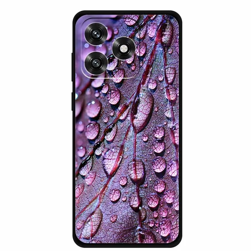 Black TPU Cartoon Soft Silicone Shockproof Case - Protective Back Cover