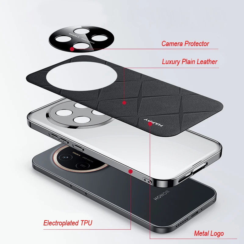Luxury Ultra-Thin PU Leather Anti-Fingerprint Non-Slip Phone Case
