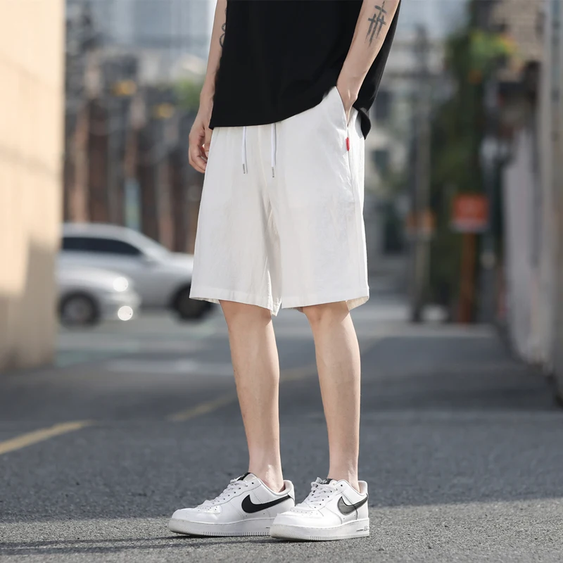 남성용 중국 리넨 바지, 경량 통기성, 패셔너블 반바지, 코튼 캐주얼 바지, 중국 스타일, 여름 신상
