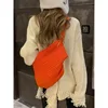 Miyake Fashion Folding Women's Crossbody Bag Solid Color Multi Functional Leisure Outdoor Vacation Bag Simple Backpack 5