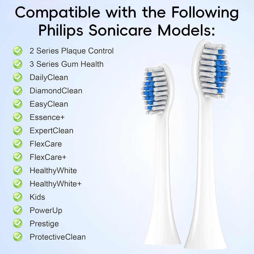 2/4/8/12/20 Pcs Soft Replacement Brush Heads Compatible with Philips Electric Toothbrush, Toothbrushes Head Refill for 1100 4100