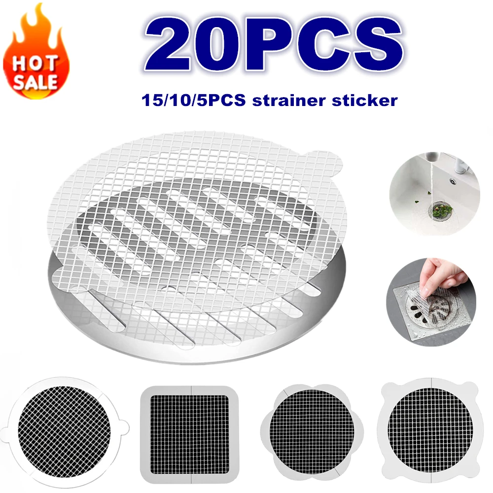 Sink Filter Stickers Disposable Shower Drain Stickers Hair Catcher