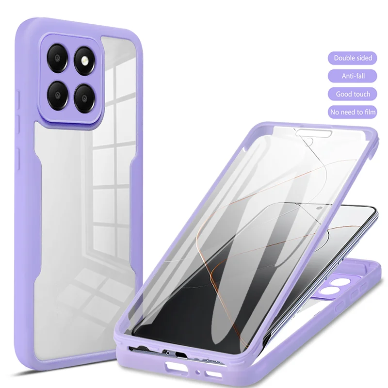 Double-Sided Silicone Shockproof Full Body Phone Case