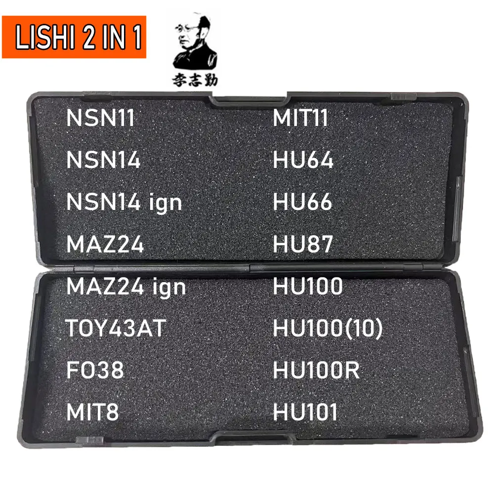 Lishi Tool 2 in 1 NSN11 NSN14 MAZ24 TOY43AT FO38 MIT8 MIT11 HU64 HU66 HU87 HU100 HU101 HU100R HU162T(8) TOY48 SIP22 HY22 hot lishi tool lishi tool