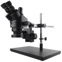 Simul-Focal Trinocular Microscope Zoom Stereo Microscope Magnification Continuous Zoom 7X - 45X For Phone PCB Repair Soldering 1