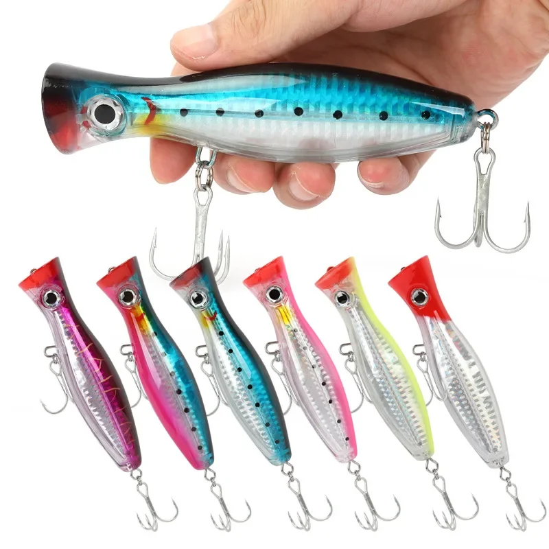 

1 шт. большой Поппер 12 см 42 г, воблер, приманка для рыбной ловли, кренкбейт, приманки для воды, длинная блесна для рыбной ловли, блесна для ловли окуня