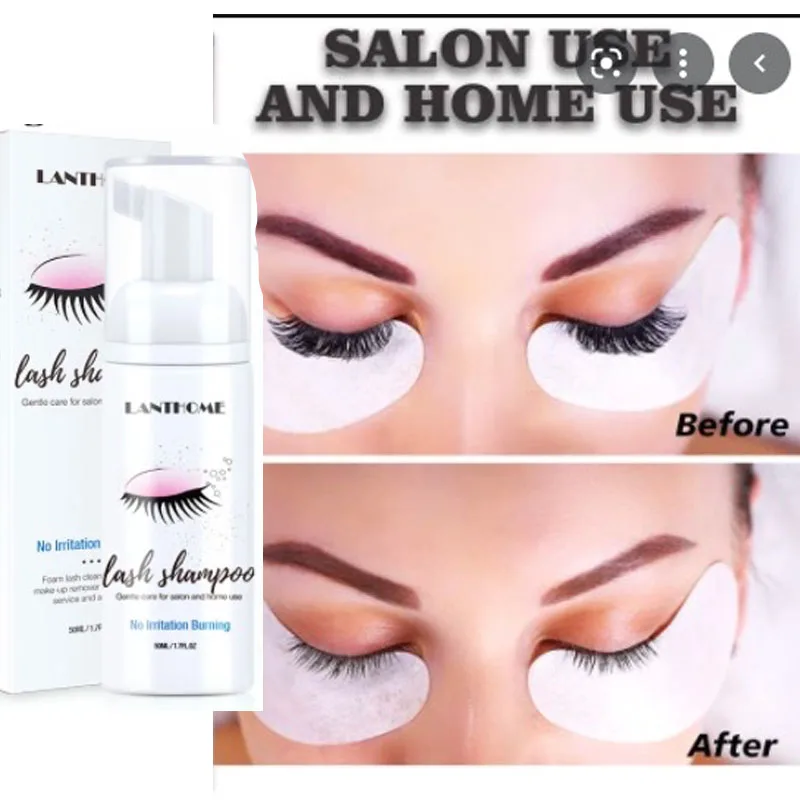 

50ml EyeLashes Foam Cleaner Kit Individual Lash Extension Glue Shampoo Eye Lashes Makeup Remover + Brush Support Private Label